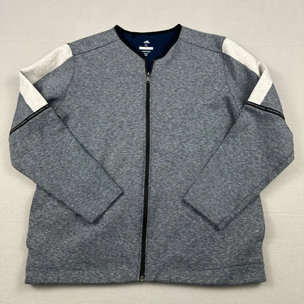 Adidas Jacket Men Extra Large Blue Full Zip Adicross Windbreaker Golf Bomber XL